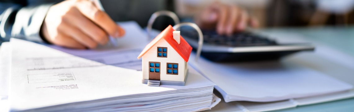 Realtor working on tablet